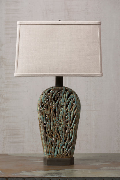 Haystack Squiggle Weave Lamp