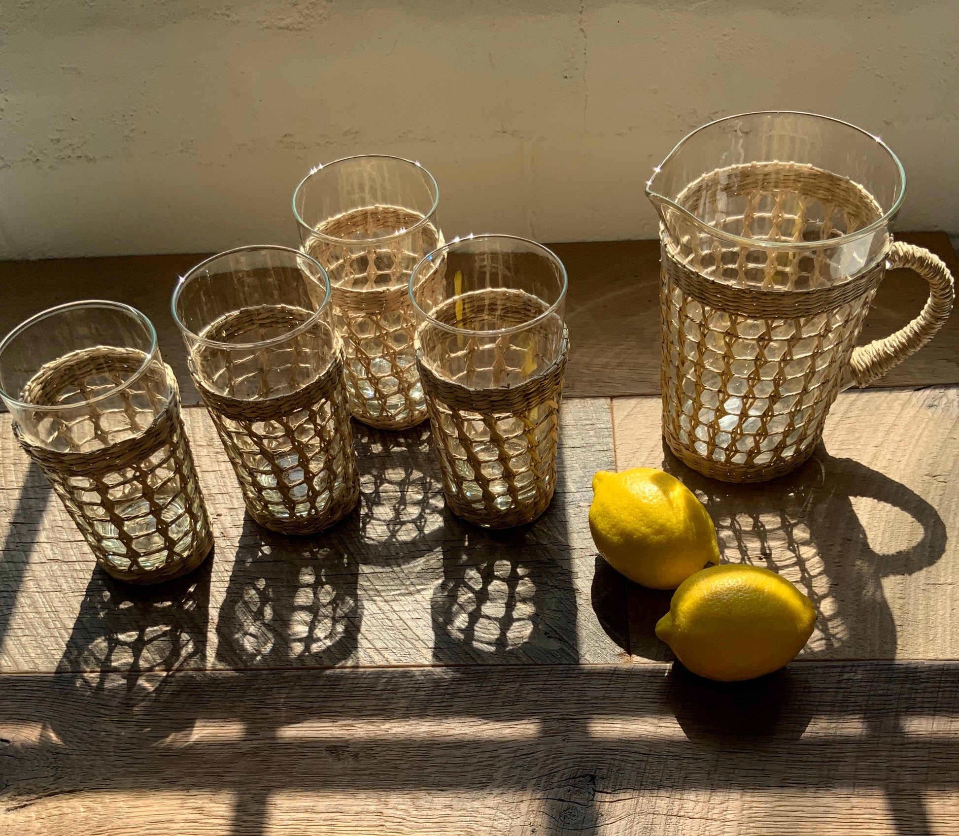 Seagrass Cage Highball Glass Set & Pitcher – Tim Clarke Supply