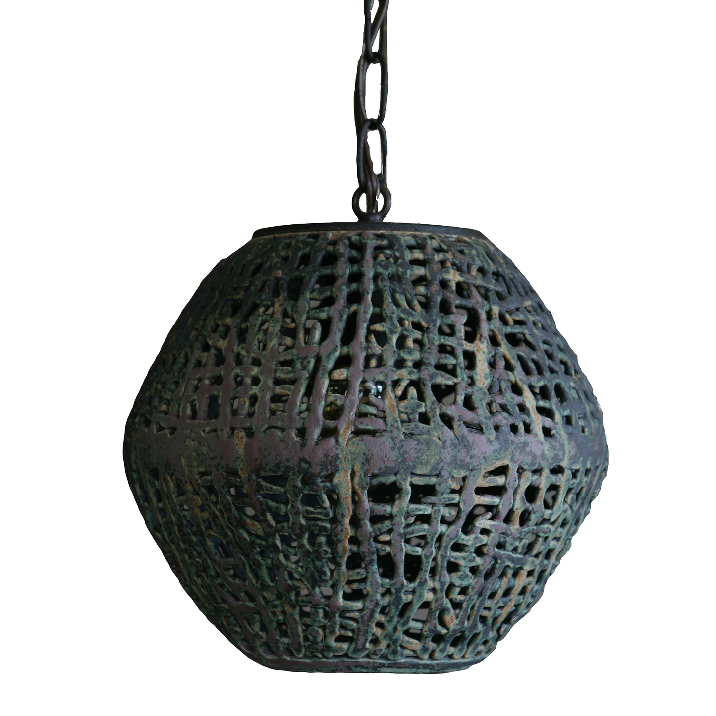 Ovoid Hanging Basketweave Pendant