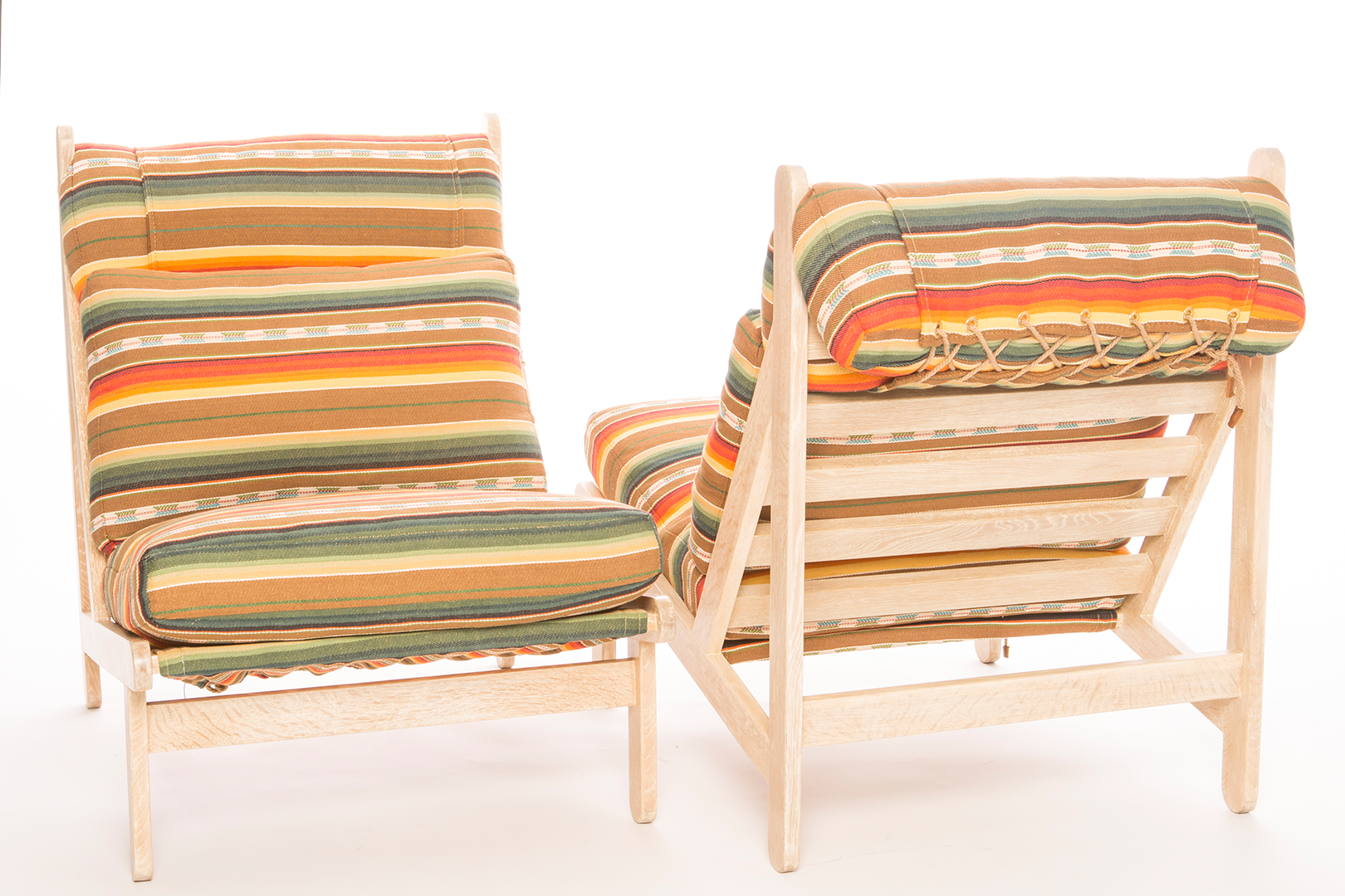 Pair of Rosarito Lounge Chairs and Ottomans