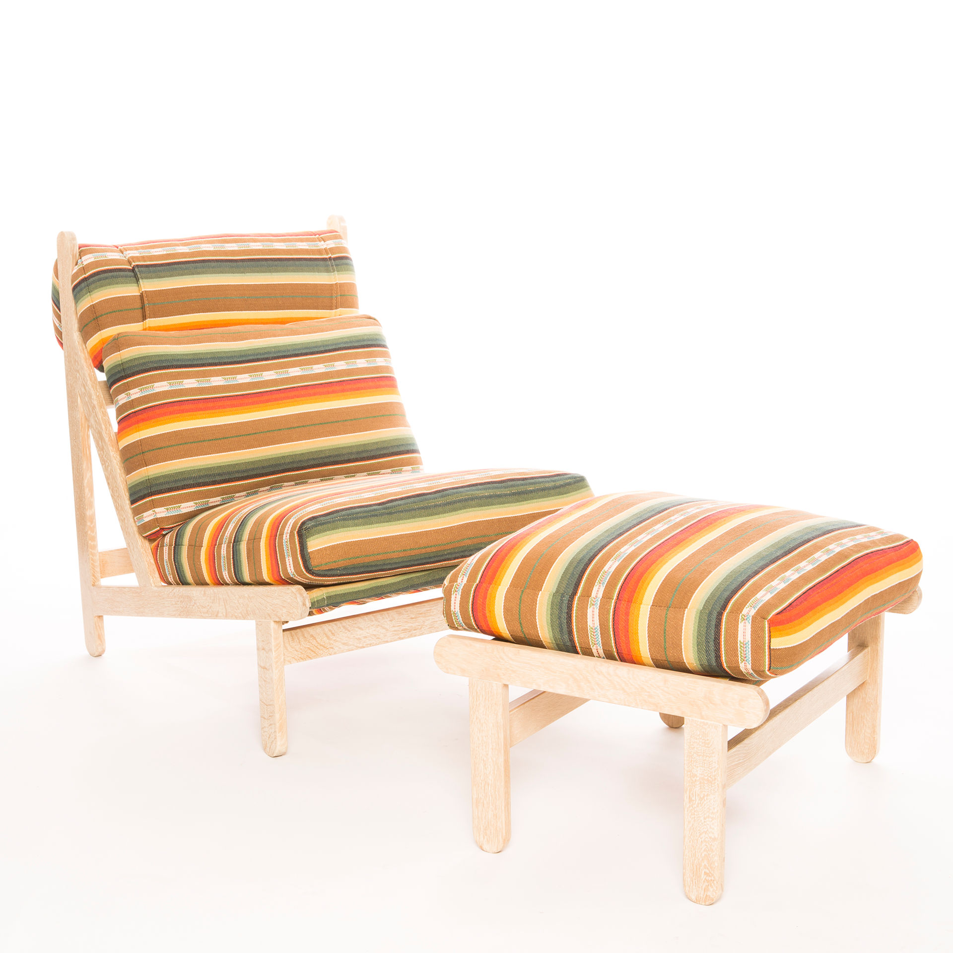 Pair of Rosarito Lounge Chairs and Ottomans