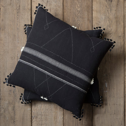 Black Zig Zag Pillow