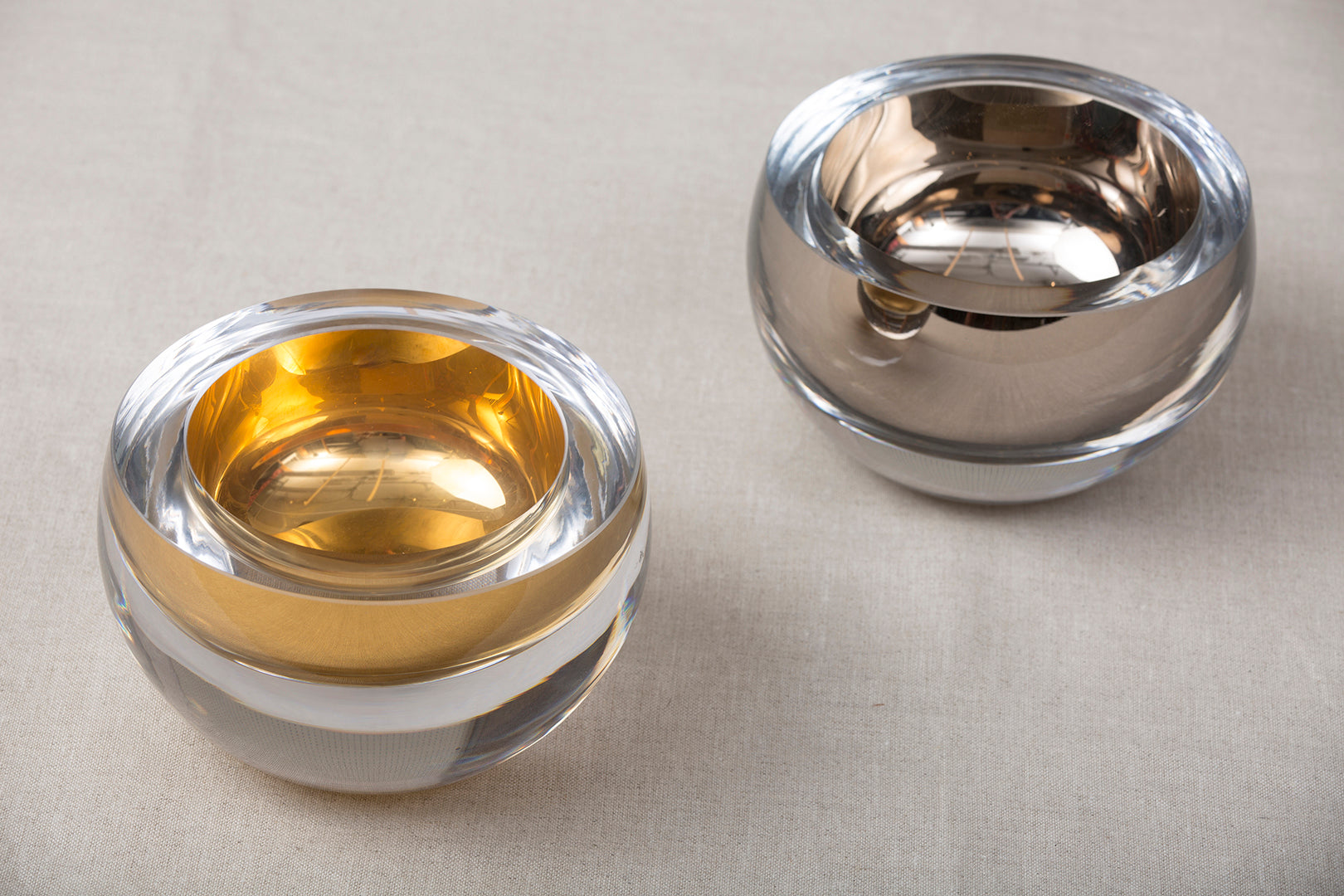 Gold or Platinum Glass Host Bowls