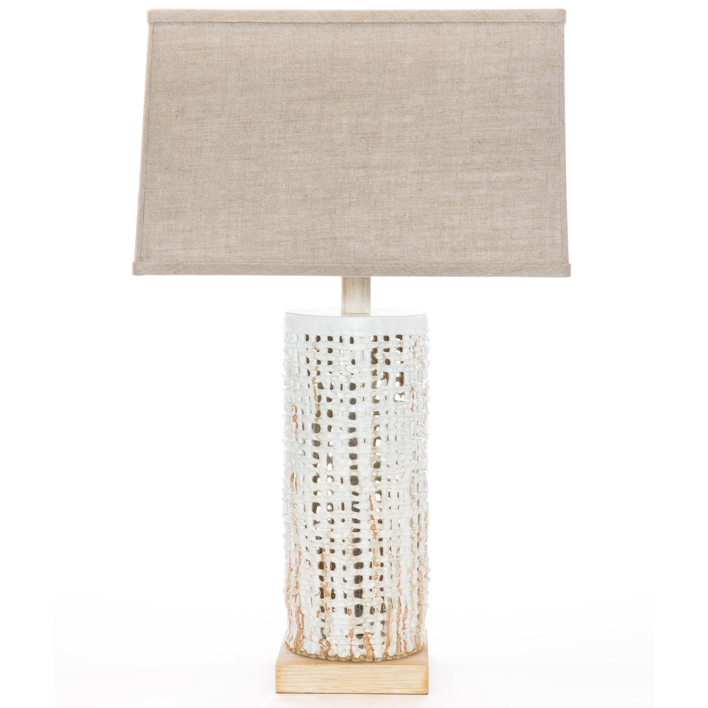 Tall Basketweave Lamp