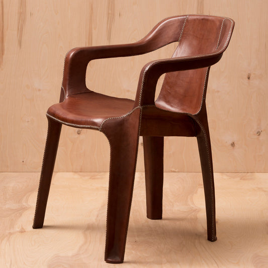 Cheap & Chic Brown Leather Chair