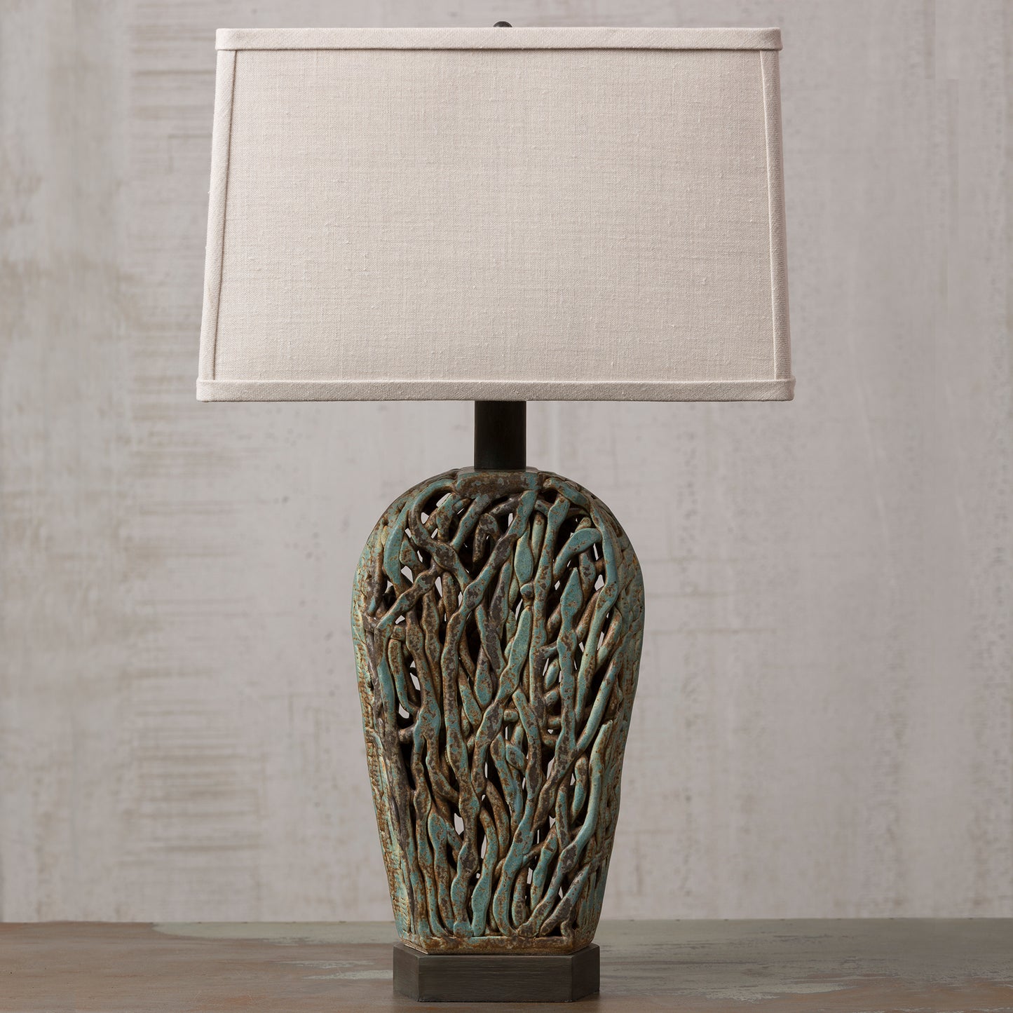 Haystack Squiggle Weave Lamp